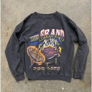 Vintage Harley Davidson Crewneck Sweatshirt Youth Large 90s Grunge USA Made